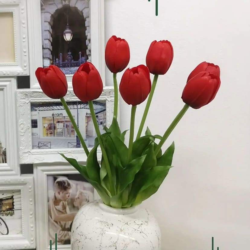 Искусственные цветы в Нижнем Новгороде | Цветы искусственные «Тюльпаны», красные, букет