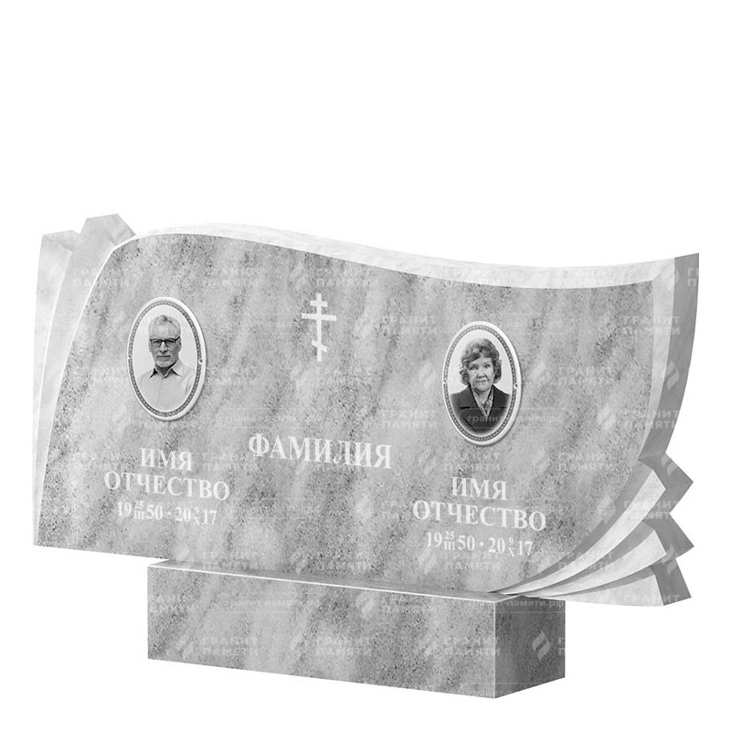 Памятники из мрамора в Нижнем Новгороде | Двойной мраморный памятник ФМ-265