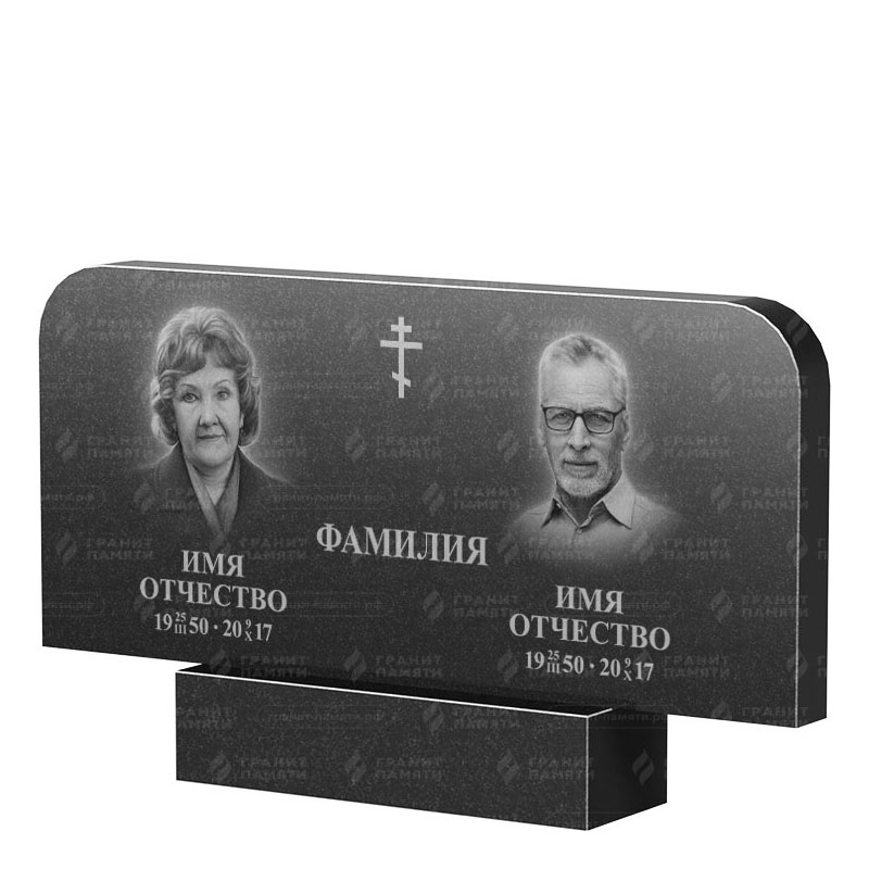 Памятники из гранита двойные в Нижнем Новгороде | Двойной гранитный памятник ФГ-254