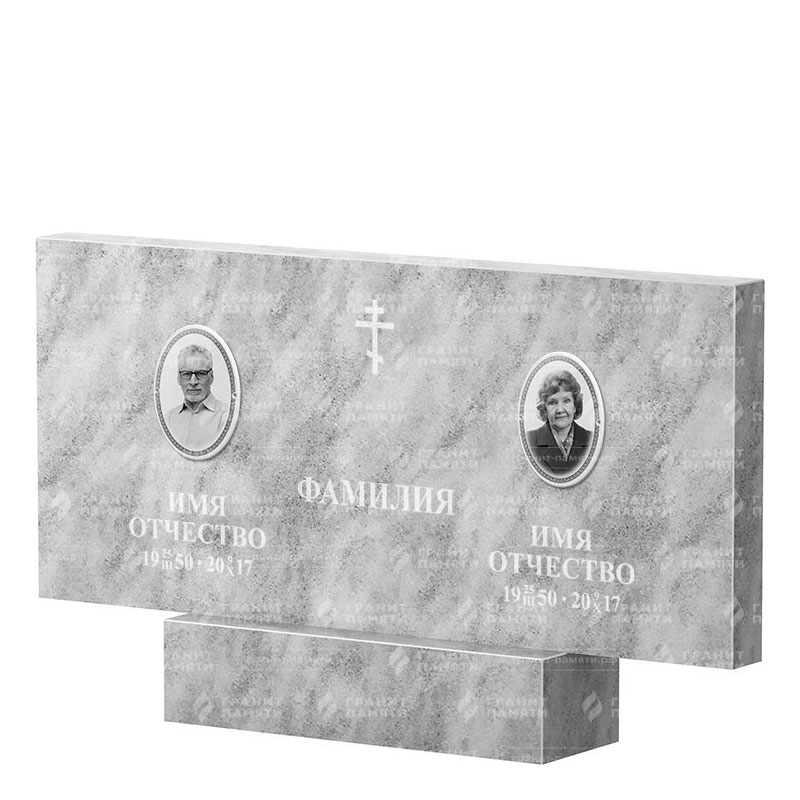 Памятники из мрамора в Нижнем Новгороде | Двойной мраморный памятник, прямой