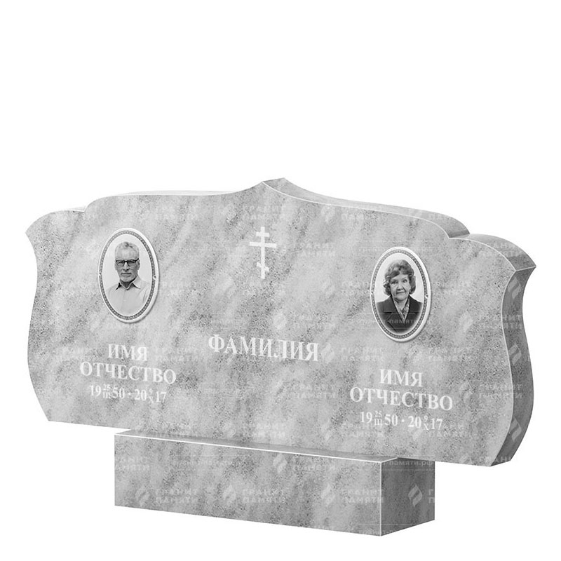 Памятники из мрамора в Нижнем Новгороде | Двойной мраморный памятник ФМ-130