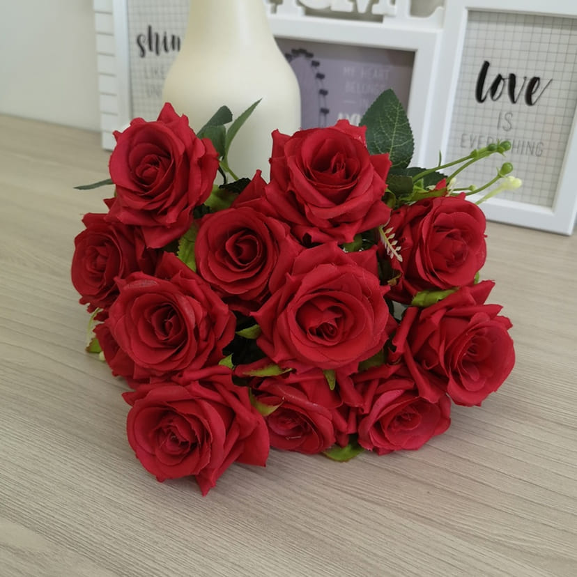 Искусственные цветы в Нижнем Новгороде | Цветы искусственные «Розы острые», красные, букет