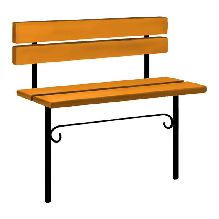 Металлические оградки, столы, скамейки в Нижнем Новгороде | Скамейка №4 со спинкой