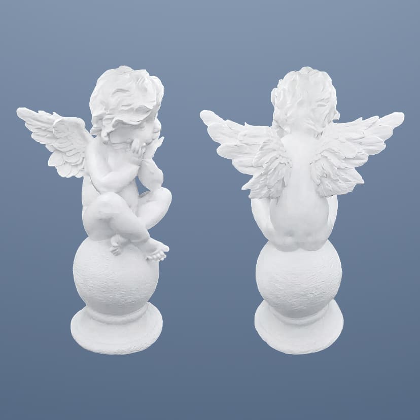 Скульптуры из искусственного мрамора в Нижнем Новгороде | Скульптура ангел на шаре №1