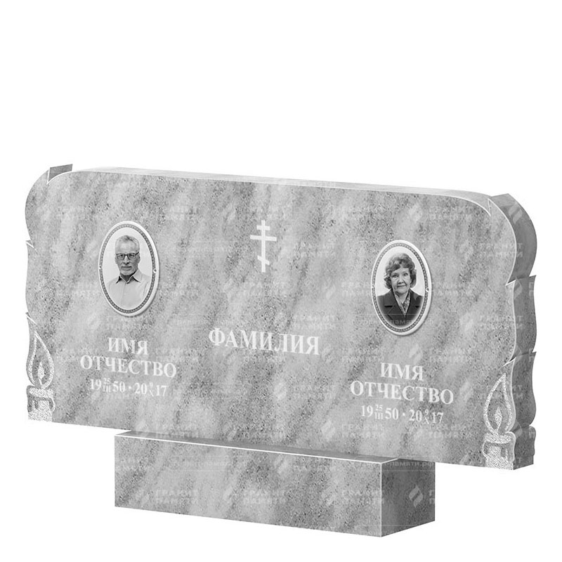 Памятники из мрамора в Нижнем Новгороде | Двойной мраморный памятник ФМ-133