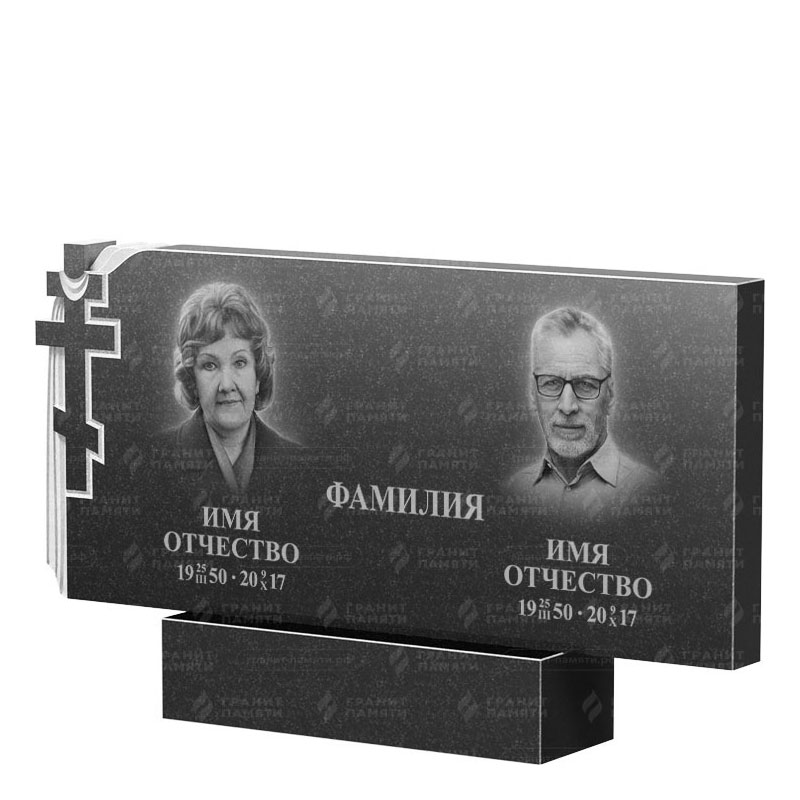 Памятники из гранита двойные в Нижнем Новгороде | Двойной гранитный памятник ФГ-139