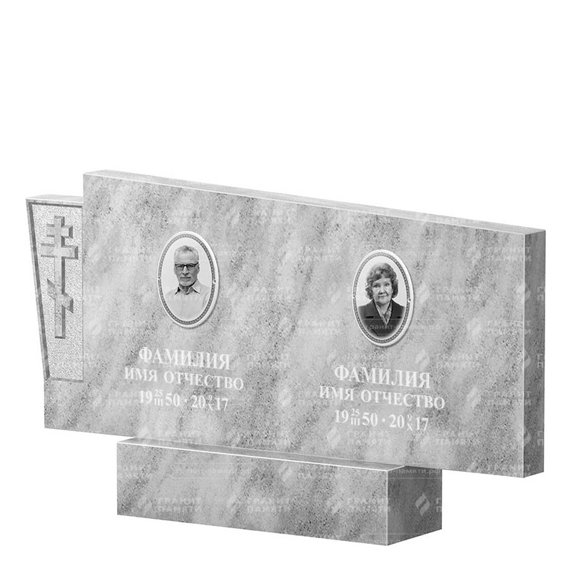 Памятники из мрамора в Нижнем Новгороде | Двойной мраморный памятник ФМ-137
