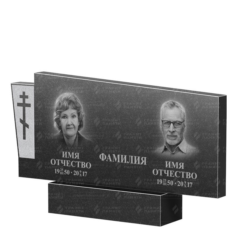 Памятники из гранита двойные в Нижнем Новгороде | Двойной гранитный памятник ФГ-137