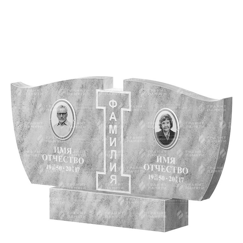 Памятники из мрамора в Нижнем Новгороде | Двойной мраморный памятник ФМ-138