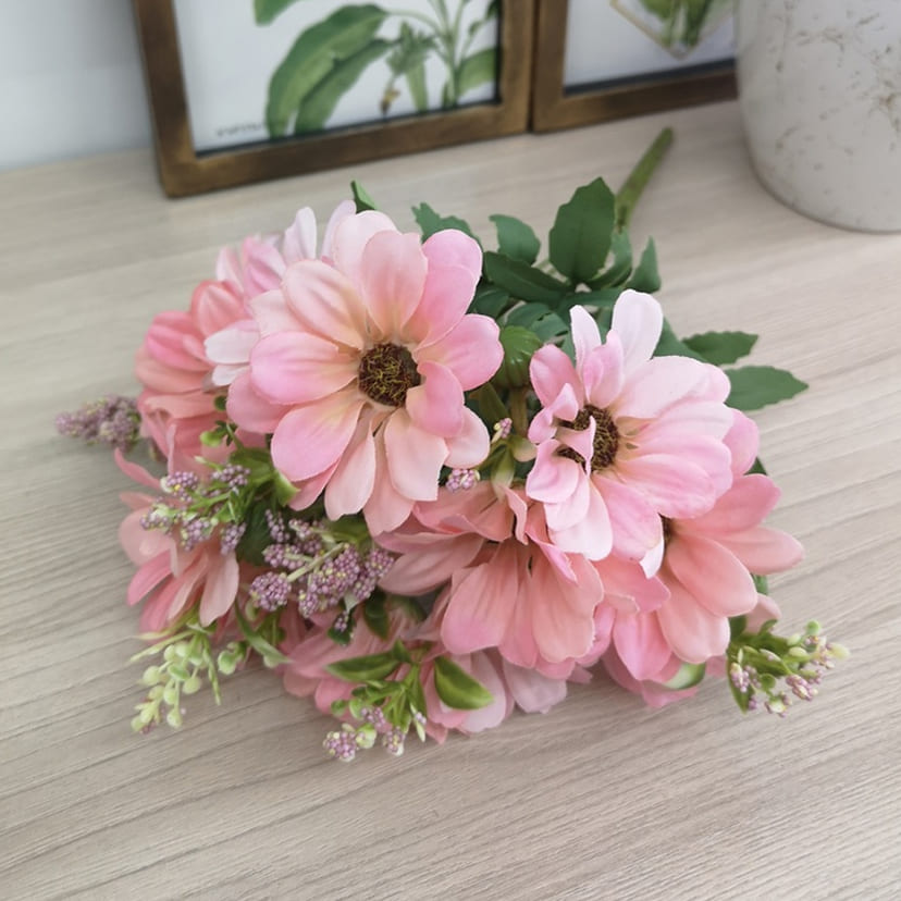 Искусственные цветы в Нижнем Новгороде | Цветы искусственные «Ромашки с бутонами», розовые, букет