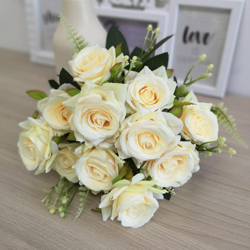 Искусственные цветы в Нижнем Новгороде | Цветы искусственные «Розы острые», молочно-персиковые, букет