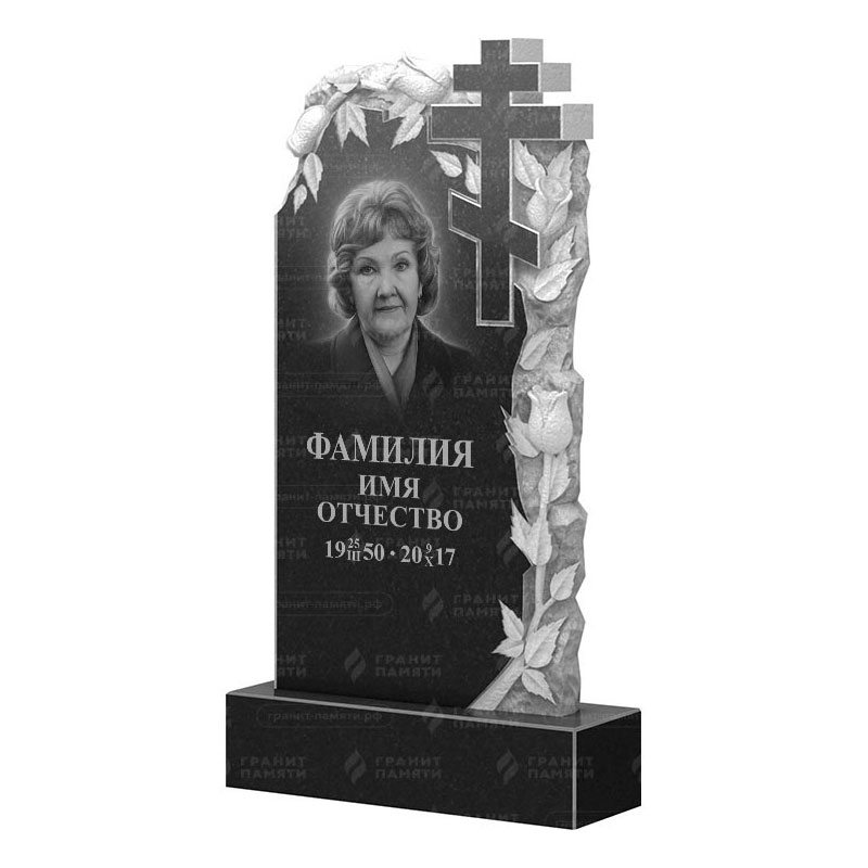 Памятники из гранита с цветами в Нижнем Новгороде | Гранитный памятник ФГ-088