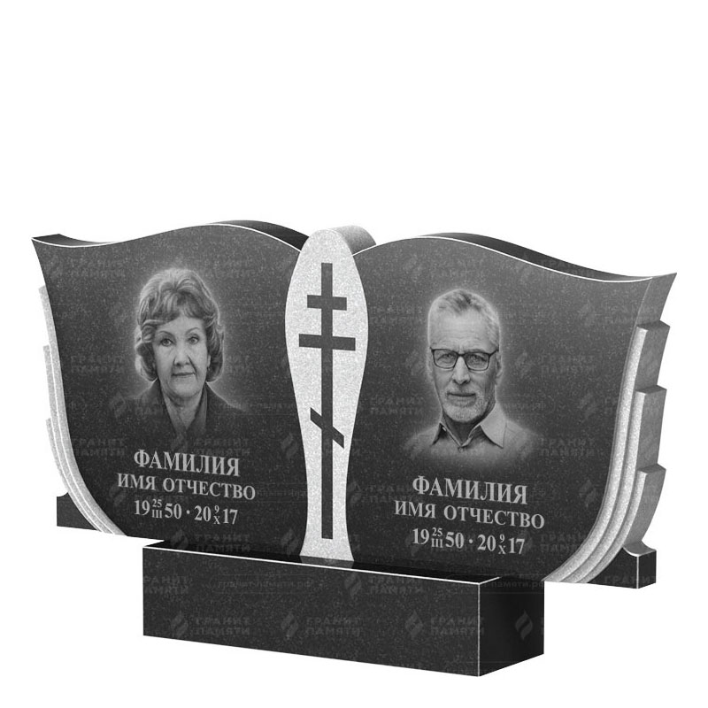 Памятники из гранита двойные в Нижнем Новгороде | Двойной гранитный памятник ФГ-136