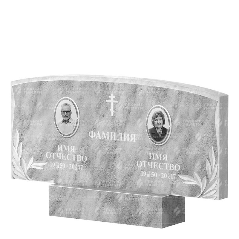 Памятники из мрамора в Нижнем Новгороде | Двойной мраморный памятник ФМ-135