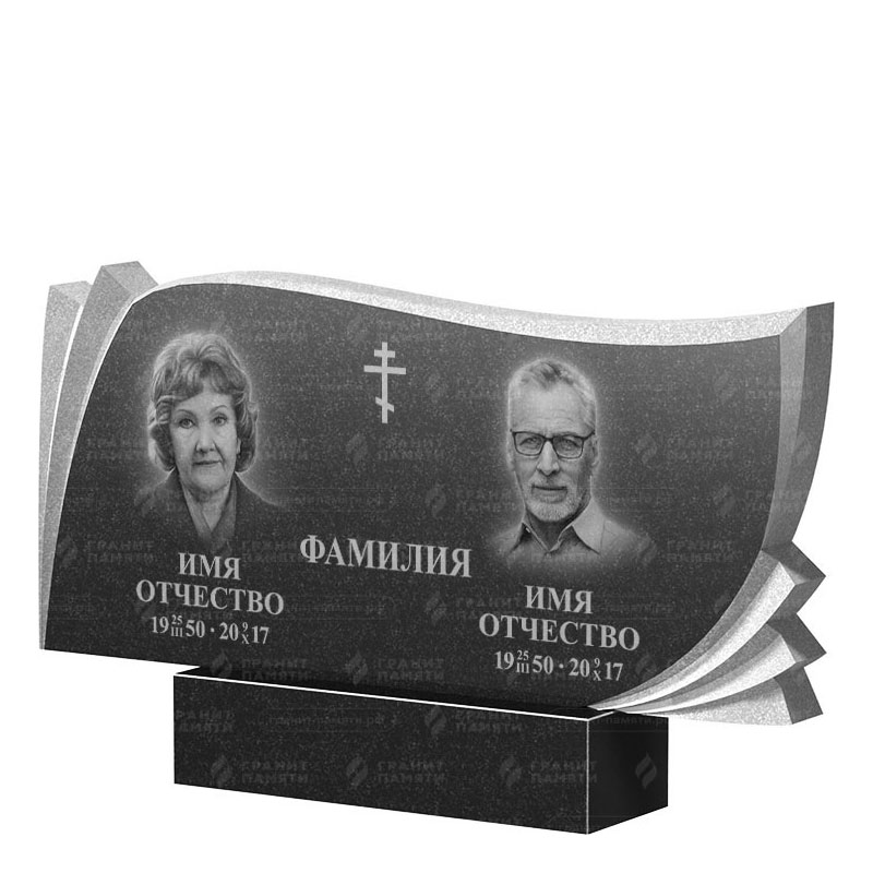 Гранитные памятники в Нижнем Новгороде | Двойной гранитный памятник ФГ-265