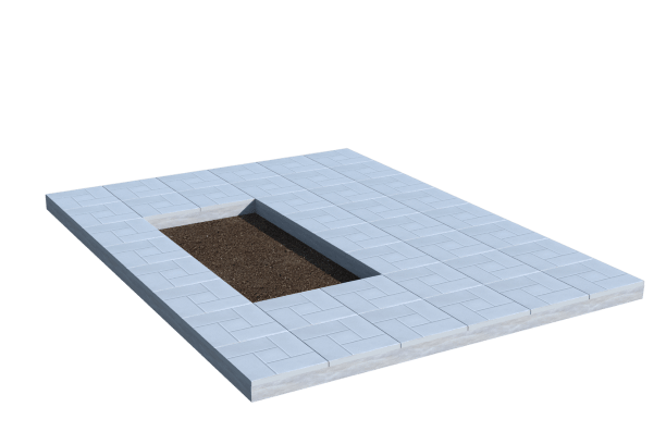 Площадки на могилу в Нижнем Новгороде | Площадка с тротуарной плиткой (под цветник)