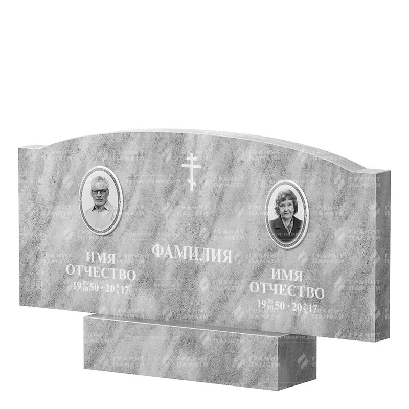 Памятники из мрамора в Нижнем Новгороде | Двойной мраморный памятник ФМ-257