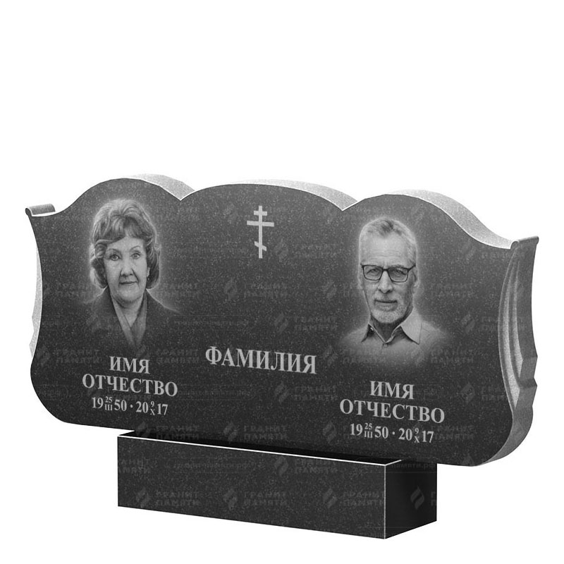 Гранитные памятники в Нижнем Новгороде | Двойной гранитный памятник ФГ-261