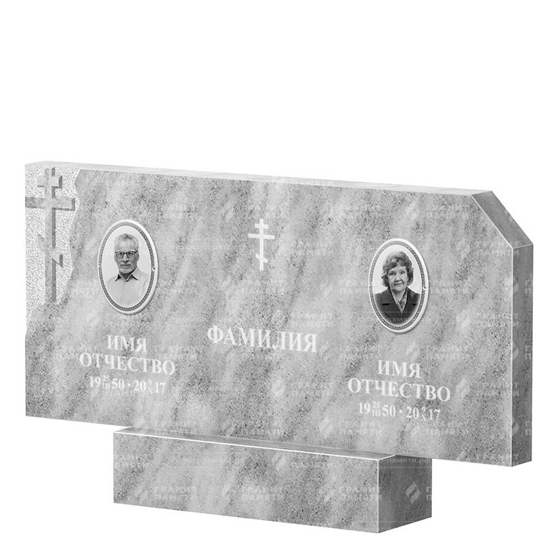 Памятники из мрамора в Нижнем Новгороде | Двойной мраморный памятник ФМ-134