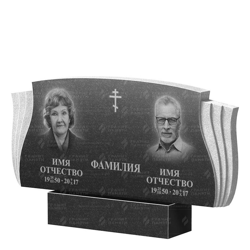 Гранитные памятники в Нижнем Новгороде | Двойной гранитный памятник ФГ-264