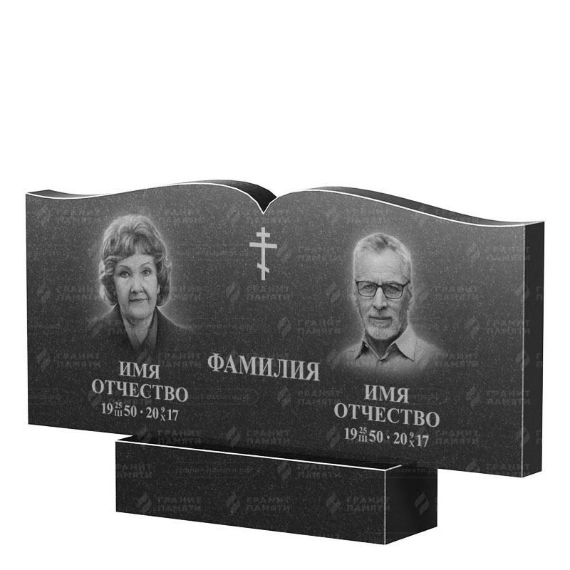 Гранитные памятники в Нижнем Новгороде | Двойной гранитный памятник ФГ-259