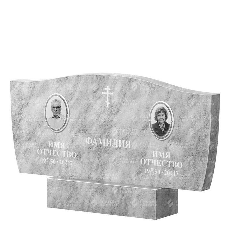 Памятники из мрамора в Нижнем Новгороде | Двойной мраморный памятник ФМ-258