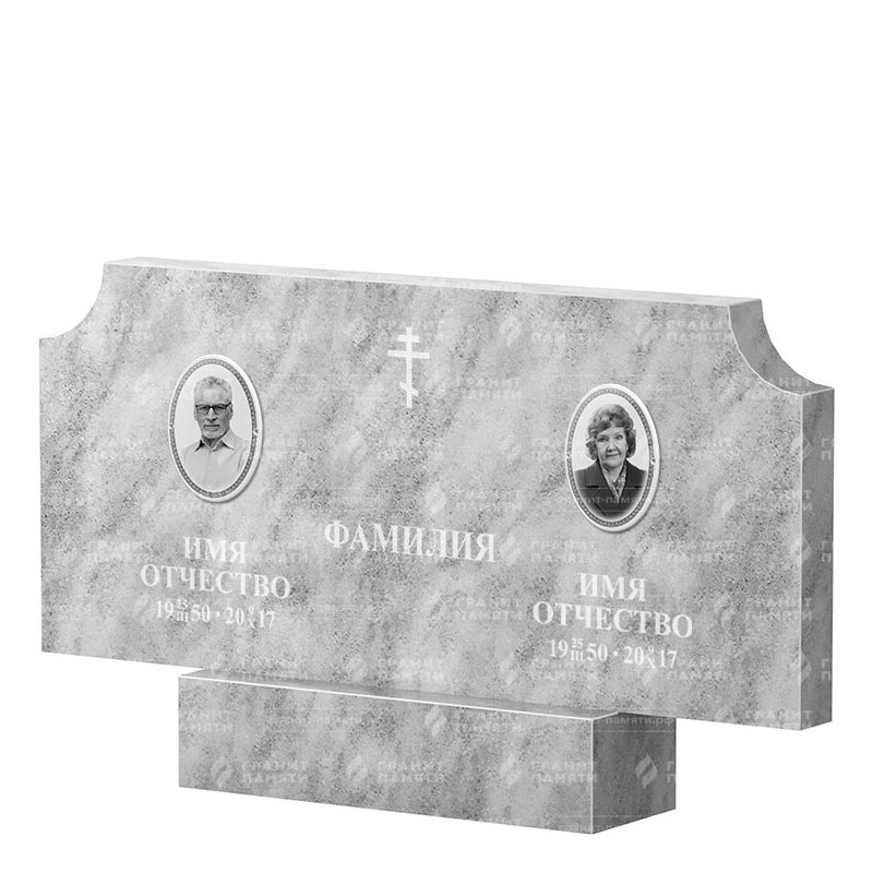 Памятники из мрамора в Нижнем Новгороде | Двойной мраморный памятник ФМ-253