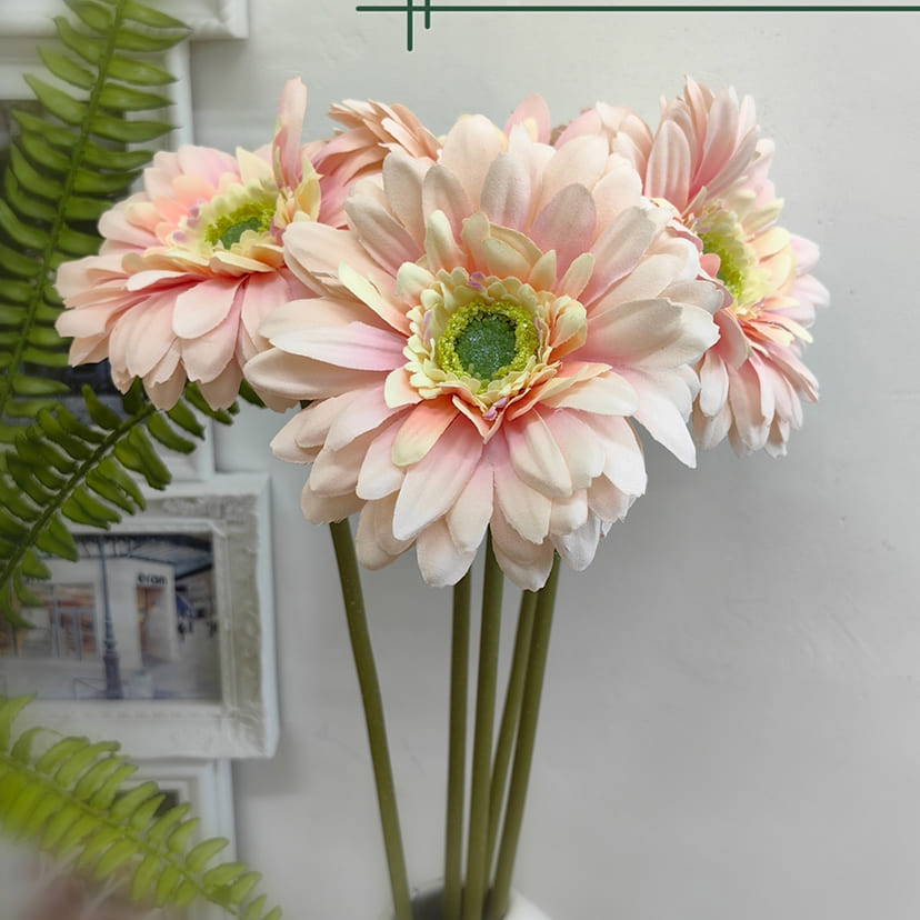 Искусственные цветы в Нижнем Новгороде | Цветок искусственный «Гербера», молочно-розовая, одиночный