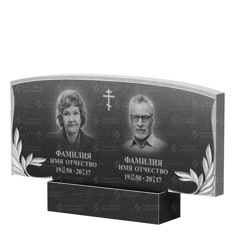 Памятники из гранита двойные в Нижнем Новгороде | Двойной гранитный памятник ФГ-135