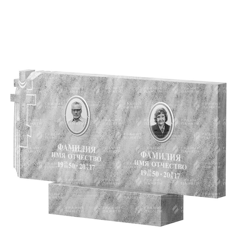 Памятники из мрамора в Нижнем Новгороде | Двойной мраморный памятник ФМ-139