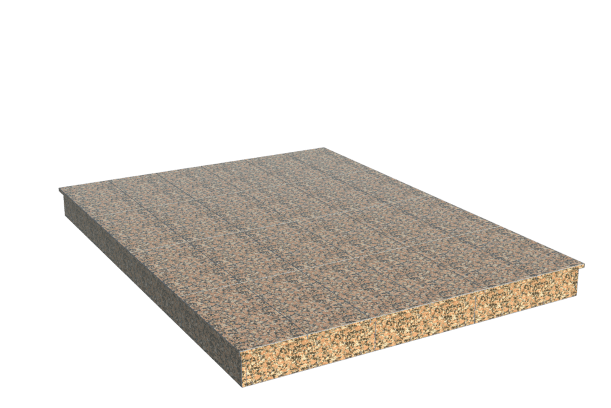 Площадки на могилу в Нижнем Новгороде | Площадка с вертикальной (15 см) облицовкой Южно-султаевским гранитом