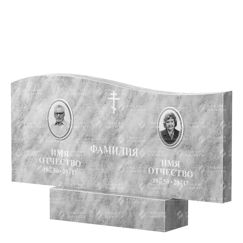 Памятники из мрамора в Нижнем Новгороде | Двойной мраморный памятник ФМ-255