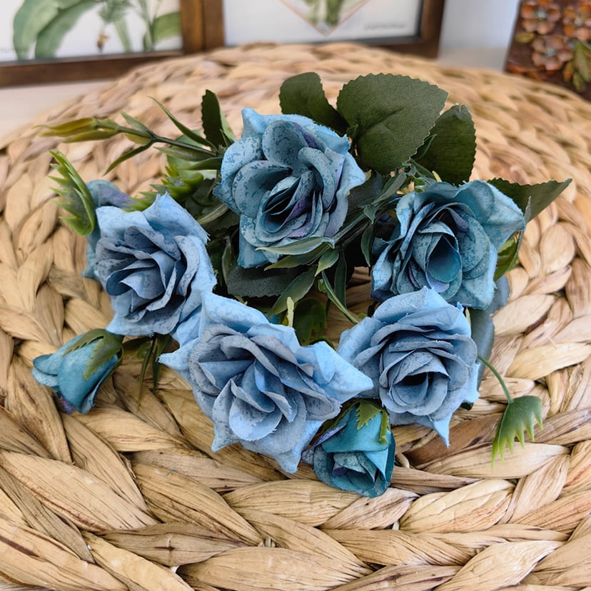 Искусственные цветы в Нижнем Новгороде | Цветы искусственные «Розы», синие, букет