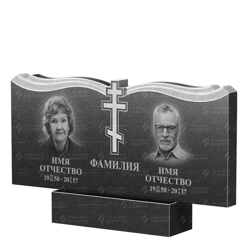 Гранитные памятники в Нижнем Новгороде | Двойной гранитный памятник ФГ-262