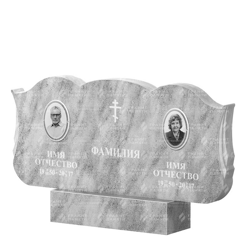 Памятники из мрамора в Нижнем Новгороде | Двойной мраморный памятник ФМ-261