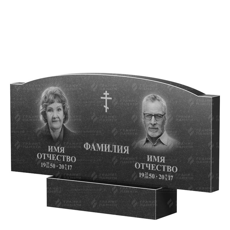 Гранитные памятники в Нижнем Новгороде | Двойной гранитный памятник ФГ-257