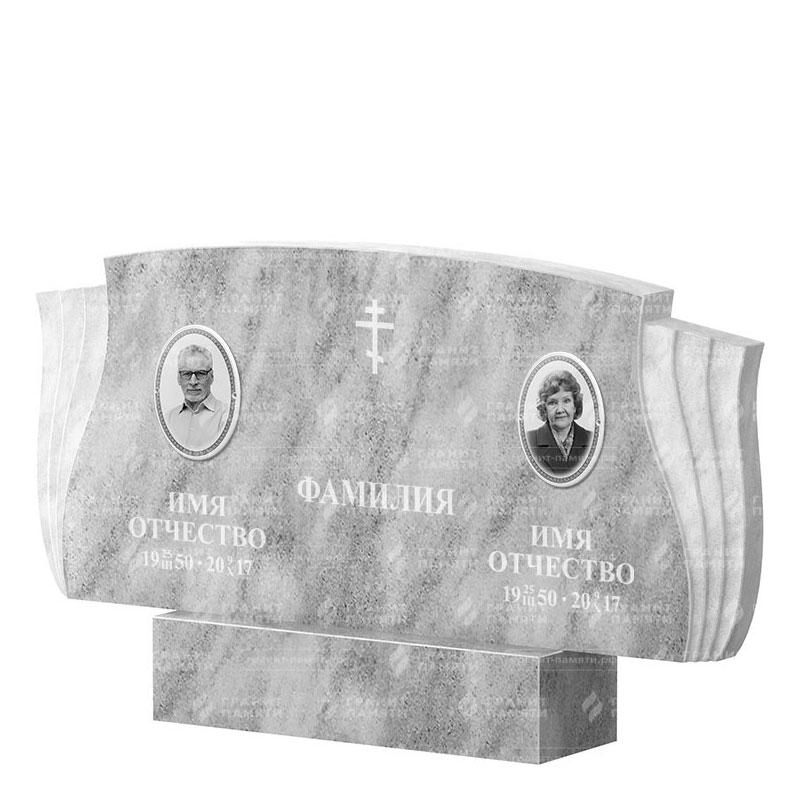 Памятники из мрамора в Нижнем Новгороде | Двойной мраморный памятник ФМ-264