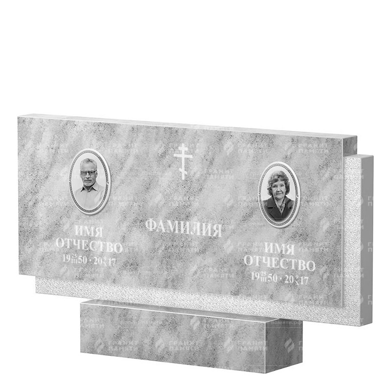 Памятники из мрамора в Нижнем Новгороде | Двойной мраморный памятник ФМ-132